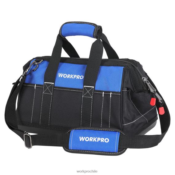 Bolsa de herramientas de boca ancha de 16 pulgadas con base moldeada a prueba de agua WORKPRO JDN8Z34 útil almacenamiento