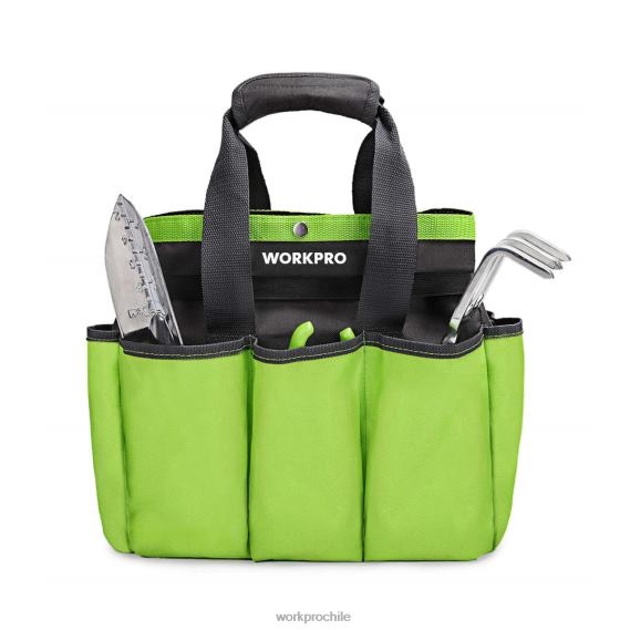Bolsa de herramientas de jardín, bolsa de almacenamiento de jardín con 8 bolsillos, organizador del hogar para jardinería interior y exterior WORKPRO JDN8Z256 rosa/verde almacenamiento