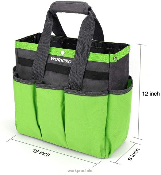 Bolsa de herramientas de jardín, bolsa de almacenamiento de jardín con 8 bolsillos, organizador del hogar para jardinería interior y exterior WORKPRO JDN8Z256 rosa/verde almacenamiento