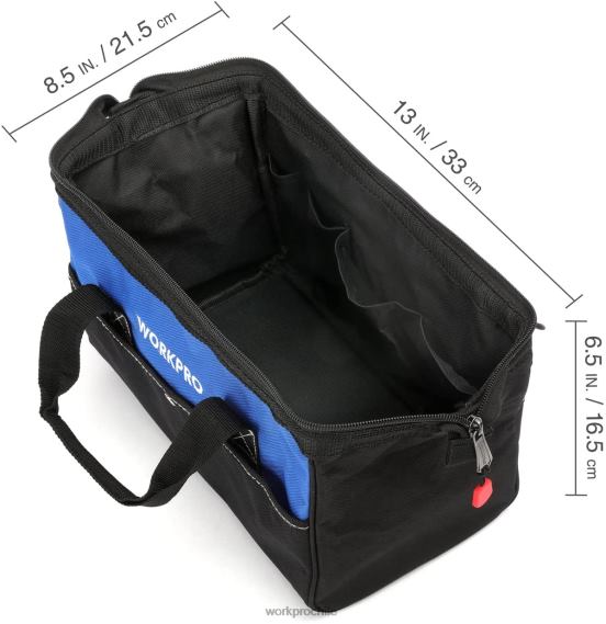 Bolsa de mano para herramientas de boca ancha de 13 pulgadas WORKPRO JDN8Z28 útil almacenamiento
