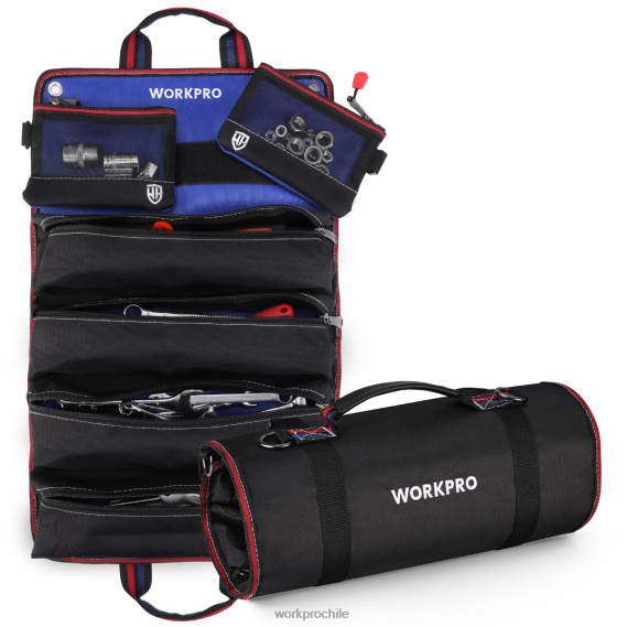 Bolsa organizadora enrollable para herramientas de alta resistencia con 6 bolsillos y bolsas para herramientas desmontables. WORKPRO JDN8Z32 nuevo almacenamiento