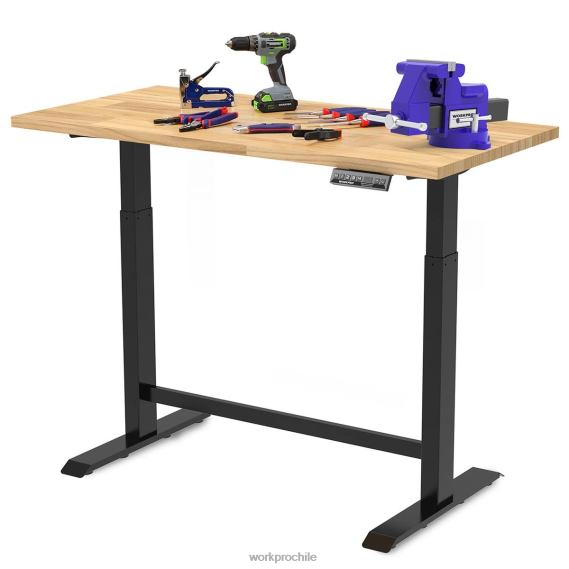 Banco de trabajo eléctrico de altura ajustable con tapa de madera y motor dual WORKPRO JDN8Z5 moderno almacenamiento