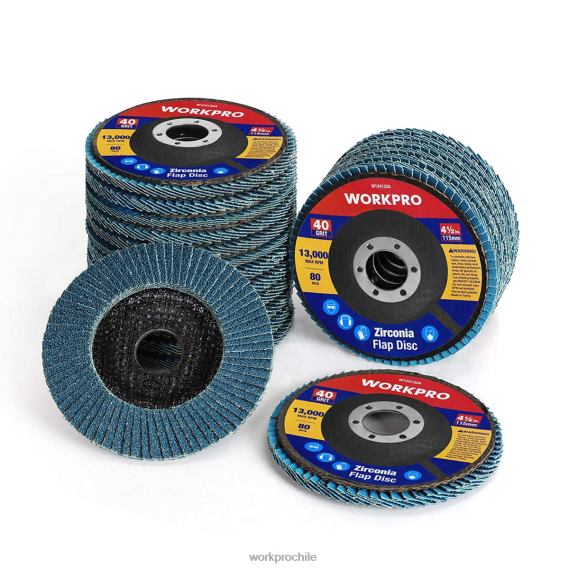20 Uds discos de solapa muela abrasiva de circonio y disco de lijado de solapa WORKPRO JDN8Z209 útil herramienta