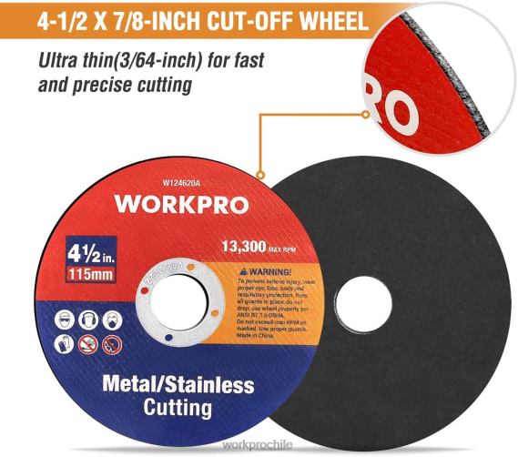 Disco de corte de metal fino para amoladora angular, ruedas de corte de metal inoxidable, 20 Uds. WORKPRO JDN8Z195 útil herramienta