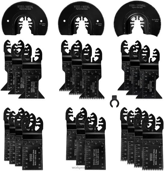 Juego de 23 hojas de sierra oscilantes para metal/madera. WORKPRO JDN8Z194 útil herramienta