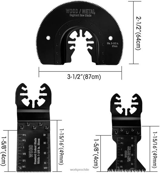 Juego de 23 hojas de sierra oscilantes para metal/madera. WORKPRO JDN8Z194 útil herramienta
