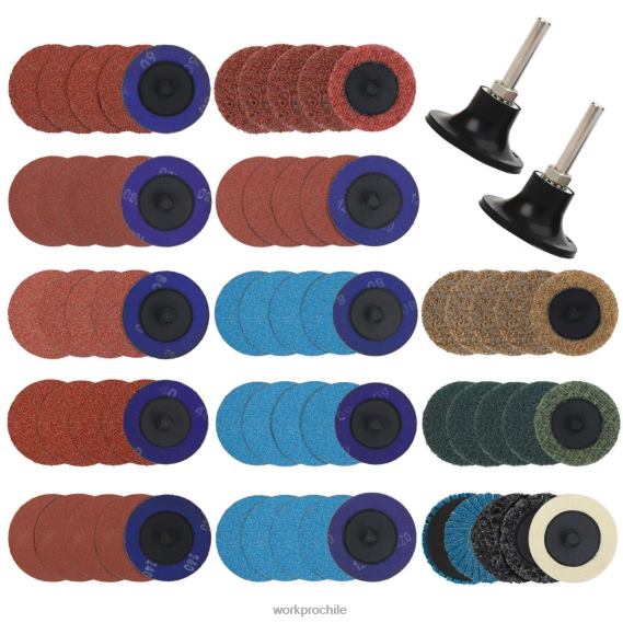 Juego de discos de lijado de 101 piezas, discos de 2 pulgadas con soporte de 1/4 de pulgada WORKPRO JDN8Z193 útil herramienta