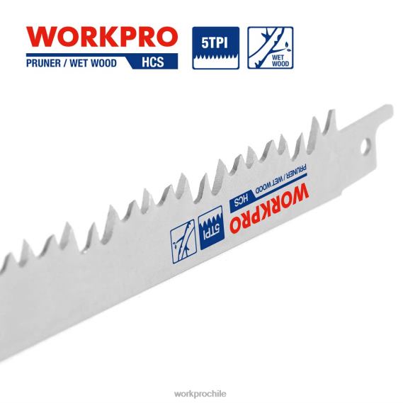 Juego de hojas de sierra recíproca para podar madera de 5 piezas de 9 pulgadas WORKPRO JDN8Z208 útil herramienta