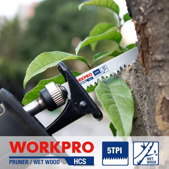 Juego de hojas de sierra recíproca para podar madera de 5 piezas de 9 pulgadas WORKPRO JDN8Z208 útil herramienta