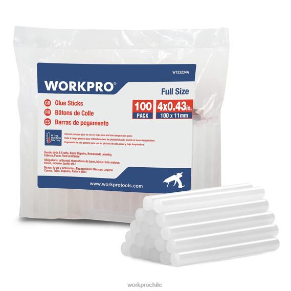 Paquete de 100 barras de pegamento caliente de tamaño completo compatibles con la mayoría de las pistolas de pegamento WORKPRO JDN8Z196 nuevo herramienta
