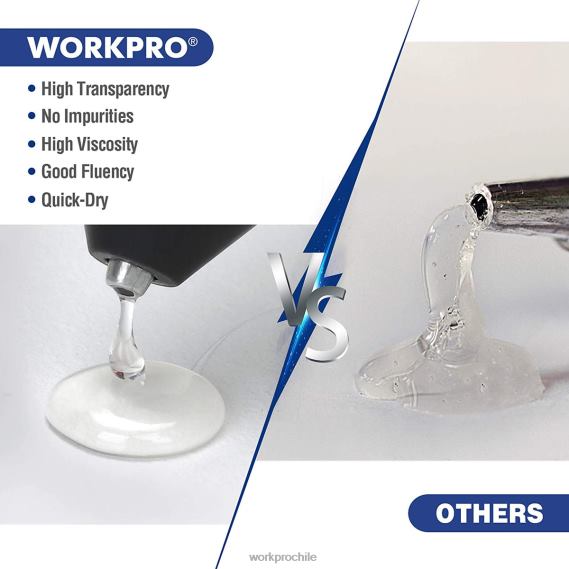 Paquete de 100 barras de pegamento caliente de tamaño completo compatibles con la mayoría de las pistolas de pegamento WORKPRO JDN8Z196 nuevo herramienta