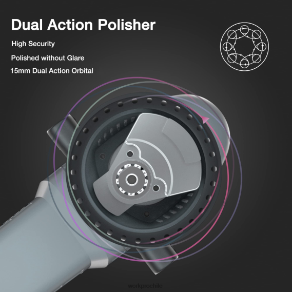 Pulidora de amortiguación, kit de pulido orbital aleatorio de doble acción de 6 pulgadas y 1080w WORKPRO JDN8Z240 moderno herramienta