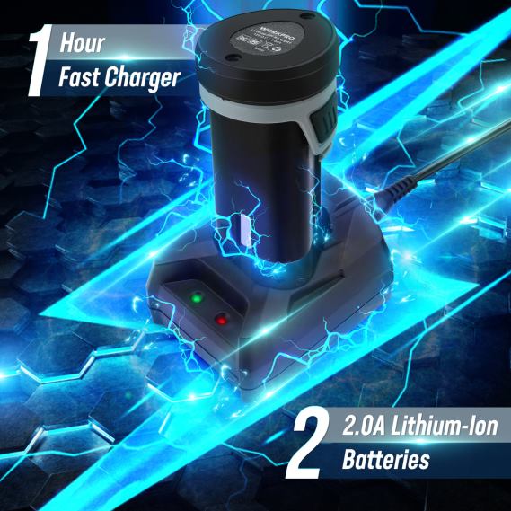Pulidora inalámbrica de 12 V, mini kit de máquina pulidora y lijadora para detalles de automóviles con 2 baterías de iones de litio WORKPRO JDN8Z229 útil herramienta