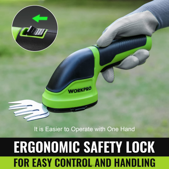 2 en 1 tijeras de podar de arbustos/cortadoras de césped inalámbricas eléctricas de mano de 3,6 v WORKPRO JDN8Z268 rosa/verde/blanco herramienta