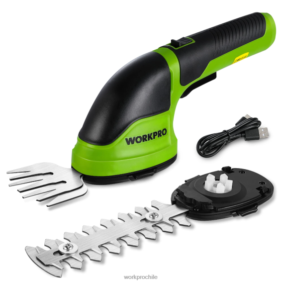 2 en 1 tijeras de podar de arbustos/cortadoras de césped inalámbricas eléctricas de mano de 3,6 v WORKPRO JDN8Z268 rosa/verde/blanco herramienta