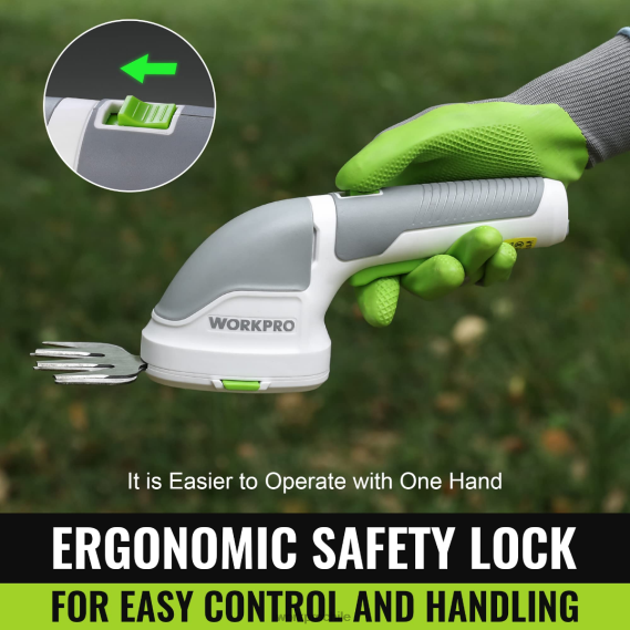 2 en 1 tijeras de podar de arbustos/cortadoras de césped inalámbricas eléctricas de mano de 3,6 v WORKPRO JDN8Z268 rosa/verde/blanco herramienta