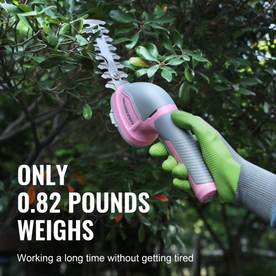 2 en 1 tijeras de podar de arbustos/cortadoras de césped inalámbricas eléctricas de mano de 3,6 v WORKPRO JDN8Z268 rosa/verde/blanco herramienta