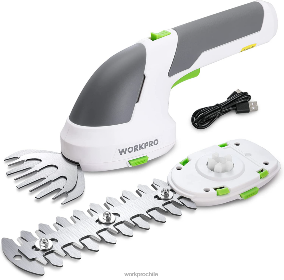 2 en 1 tijeras de podar de arbustos/cortadoras de césped inalámbricas eléctricas de mano de 7,2 v WORKPRO JDN8Z269 rosa/verde/blanco herramienta