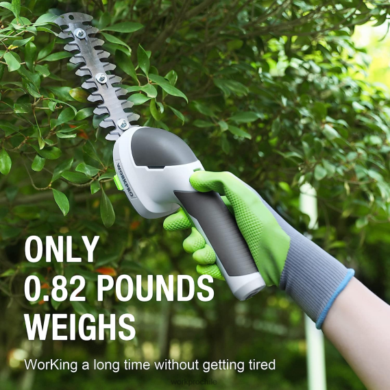 2 en 1 tijeras de podar de arbustos/cortadoras de césped inalámbricas eléctricas de mano de 7,2 v WORKPRO JDN8Z269 rosa/verde/blanco herramienta