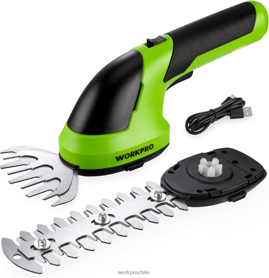 2 en 1 tijeras de podar de arbustos/cortadoras de césped inalámbricas eléctricas de mano de 7,2 v WORKPRO JDN8Z269 rosa/verde/blanco herramienta