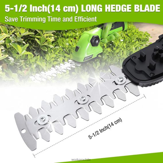 Cortadora de césped y cortadora de arbustos inalámbrica, cortasetos de mano 2 en 1, cortadora de césped eléctrica de 7,2 v, tijeras para setos WORKPRO JDN8Z297 verde blanco herramienta
