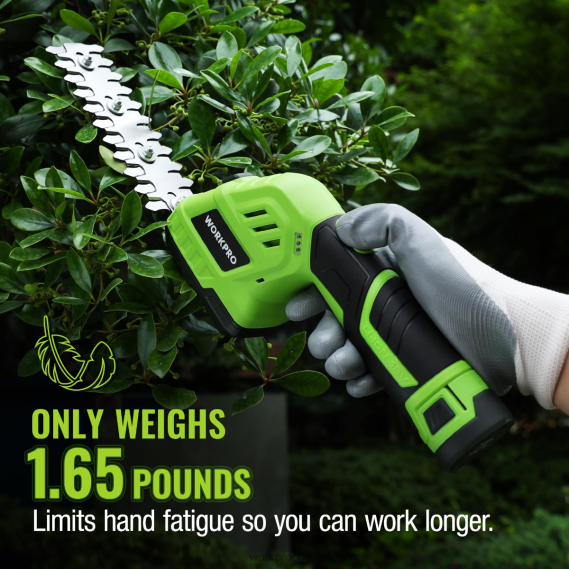 Cortasetos de césped inalámbrico eléctrico 2 en 1 de 12 V y cortasetos de arbustos de mano, con batería de iones de litio recargable de 2,0 Ah y cargador rápido de 1 hora WORKPRO JDN8Z301 moderno herr