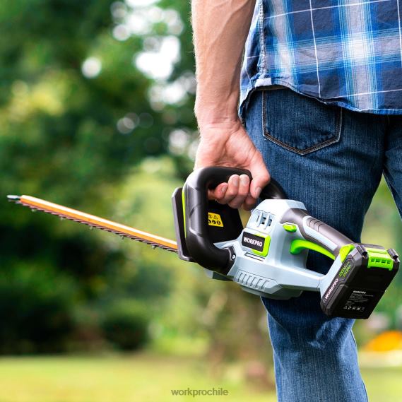 Cortasetos inalámbrico de 20 V, cuchillas de doble acción, herramienta de jardinería eléctrica, batería de 2,0 Ah y cargador rápido de 1 hora incluido WORKPRO JDN8Z295 moderno herramienta