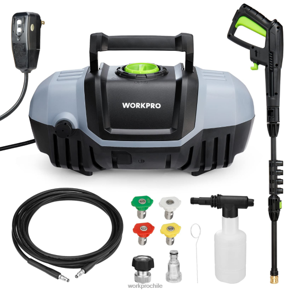 Lavadora eléctrica compacta de alta presión de 1900 psi máx. 1,8 gpm y 12 amperios WORKPRO JDN8Z299 útil herramienta