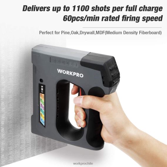 Pistola grapadora inalámbrica recargable 6 en 1 de 3,6 v WORKPRO JDN8Z166 útil herramienta