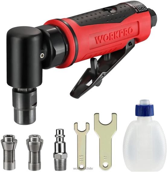 Amoladora de ángulo de aire, juego de amoladora de ángulo recto neumática de 1/4 de pulgada WORKPRO JDN8Z180 moderno herramienta