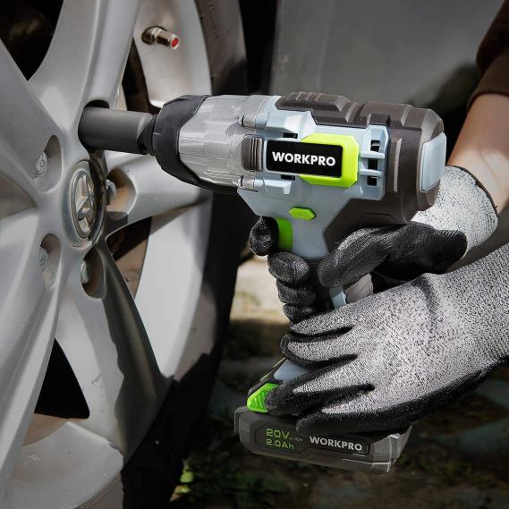 Llave de impacto inalámbrica de 20 V con clip para cinturón de carga rápida para facilitar su transporte WORKPRO JDN8Z187 moderno herramienta