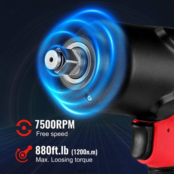 Llave de impacto neumática para cambio de neumáticos y reparación de automóviles WORKPRO JDN8Z189 útil herramienta