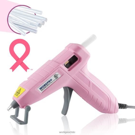 Mini kit de pistola de pegamento caliente con 20 barras de pegamento caliente WORKPRO JDN8Z162 rosa/blanco herramienta