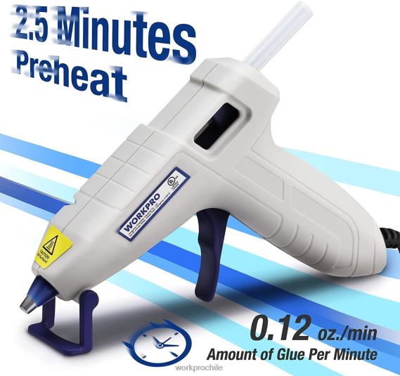 Mini kit de pistola de pegamento caliente con 20 barras de pegamento caliente WORKPRO JDN8Z162 rosa/blanco herramienta