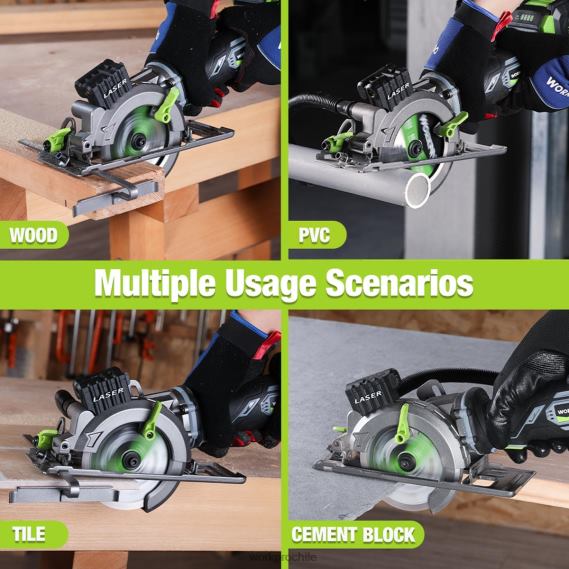 Mini sierra circular inalámbrica compacta, batería de 20 V 4,0 Ah, cargador rápido, 3 hojas de sierra, 4500 rpm. WORKPRO JDN8Z186 útil herramienta