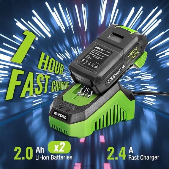 Juego de taladro inalámbrico de 20 V máximo, herramienta de taladro de impacto eléctrico con 102 piezas de accesorios, 2 baterías de iones de litio de 2,0 Ah con cargador rápido WORKPRO JDN8Z170 útil