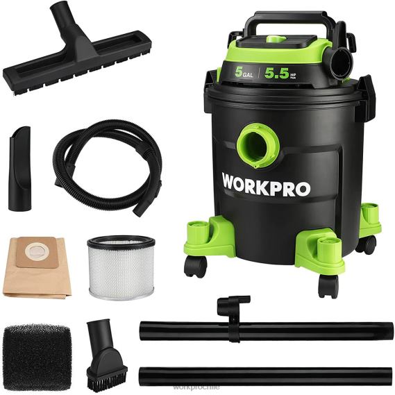 Aspiradora de taller de 5 galones, aspiradora de taller de 5,5 caballos de fuerza máxima con filtro hepa, manguera y accesorios WORKPRO JDN8Z214 moderno herramienta