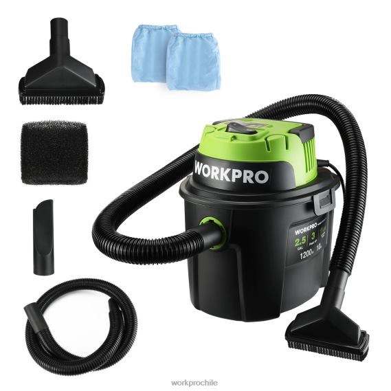 Aspiradora húmeda/seca de 2,5 galones y 3 caballos de fuerza máxima, aspiradora portátil para el hogar WORKPRO JDN8Z216 útil herramienta