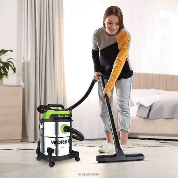 Aspiradora para taller húmedo/seco de 6 galones con filtro hepa, manguera y accesorios para recolección de polvo en el hogar y el lugar de trabajo WORKPRO JDN8Z213 moderno herramienta