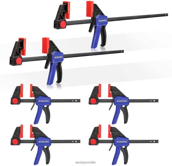 6 abrazaderas para barra de carpintería. WORKPRO JDN8Z115 útil herramienta