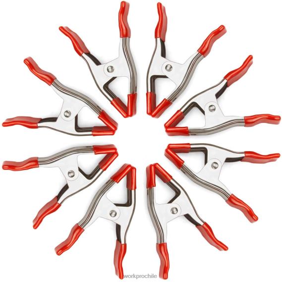 Abrazaderas de resorte de metal de 8 Uds., juego de abrazaderas resistentes de acero niquelado de 6-5/16 pulgadas para agarre de carpintería, estudios fotográficos de camping WORKPRO JDN8Z122 nuevo he