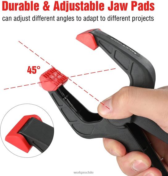 Juego de abrazaderas de resorte de nailon de 16 piezas para carpintería, estudios de fotografía y trabajos de bricolaje WORKPRO JDN8Z125 moderno herramienta