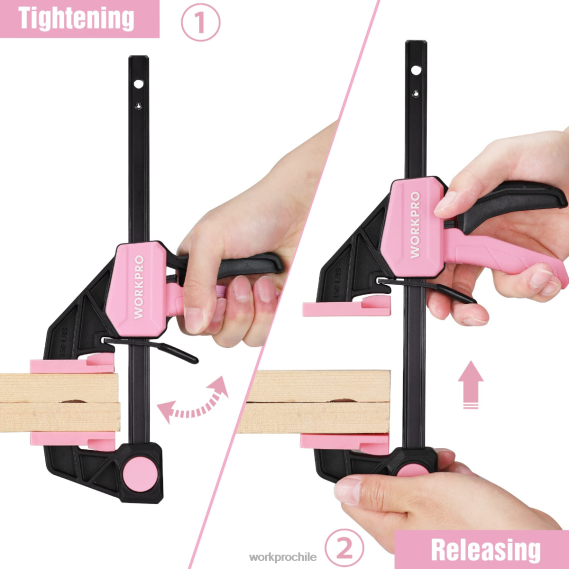 Mini abrazadera/esparcidor de una mano de 4 piezas para carpintería WORKPRO JDN8Z120 útil herramienta