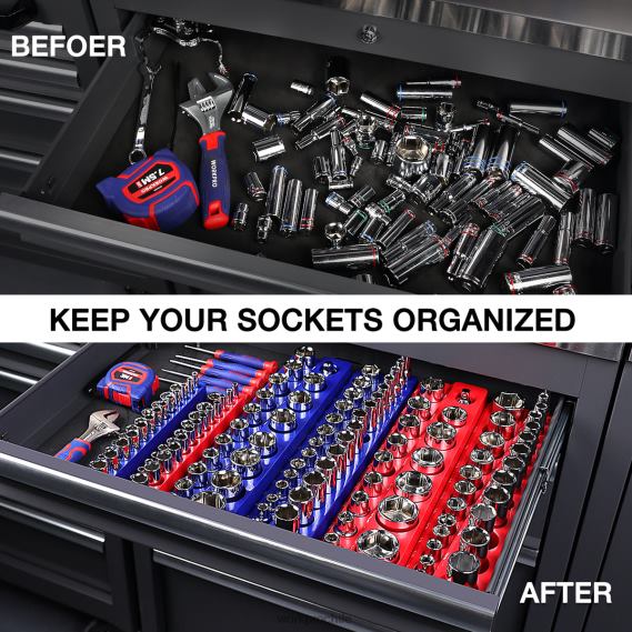 Juego de 6 organizadores magnéticos para receptáculos. WORKPRO JDN8Z126 moderno herramienta
