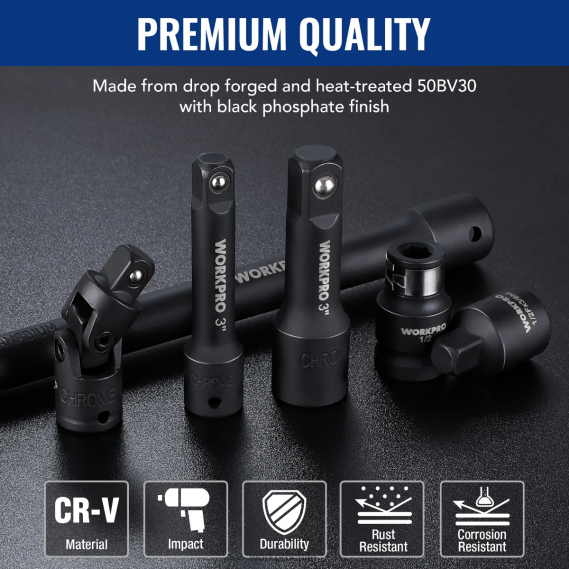 Juego de accesorios para herramientas de accionamiento de 18 piezas WORKPRO JDN8Z137 moderno herramienta