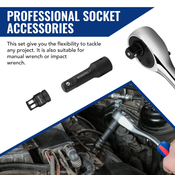 Juego de accesorios para herramientas de accionamiento de 18 piezas WORKPRO JDN8Z137 moderno herramienta
