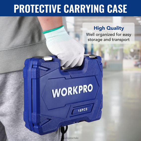 Juego de accesorios para herramientas de accionamiento de 18 piezas WORKPRO JDN8Z137 moderno herramienta
