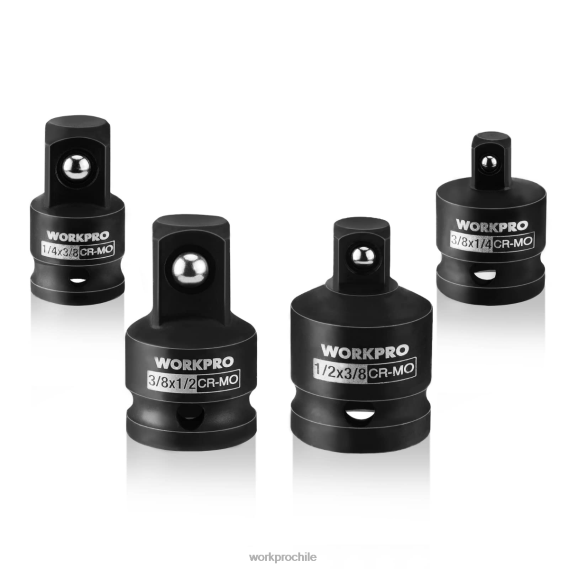 Juego de adaptador y reductor de vaso de impacto de 4 piezas, kit de conversión de llave WORKPRO JDN8Z94 útil herramienta