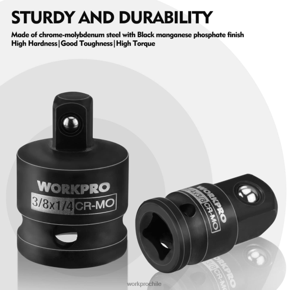 Juego de adaptador y reductor de vaso de impacto de 4 piezas, kit de conversión de llave WORKPRO JDN8Z94 útil herramienta