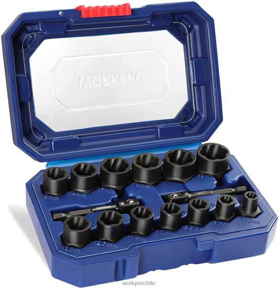 Juego de extractor de tuercas y pernos de impacto de 15 piezas WORKPRO JDN8Z128 útil herramienta